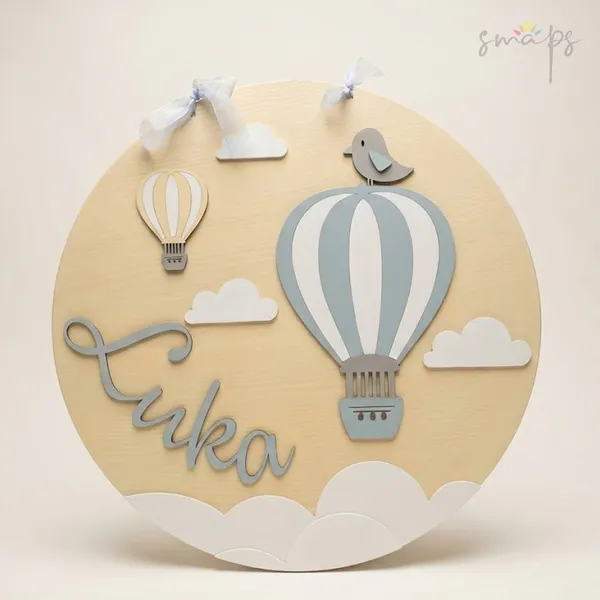 Poklon tabla sa imenom Luka i motivima balona