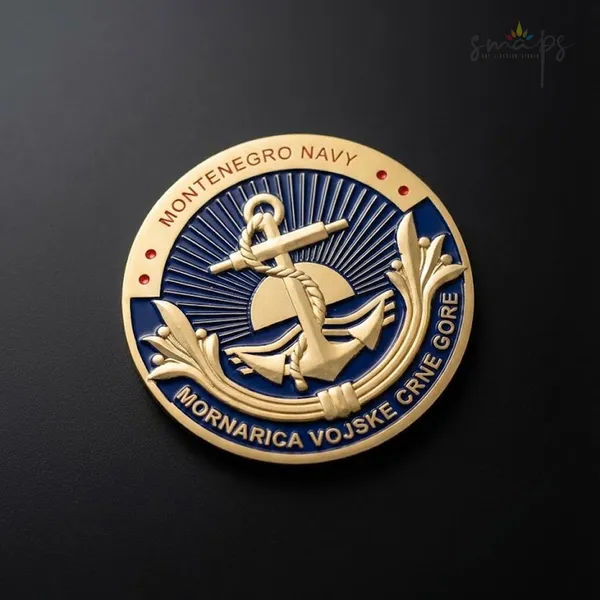 Metalni koin za Mornaricu Crne Gore