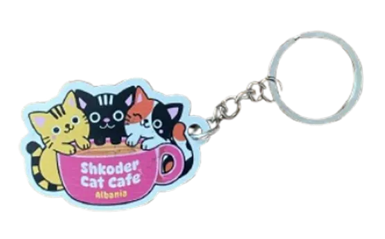 Privjesak za kljuc izradjen za Shkoder Cat Cafe