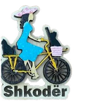 Magnet suvenir izradjen za Shkoder Cat Cafe, rucno farban i izradjen od sperploce