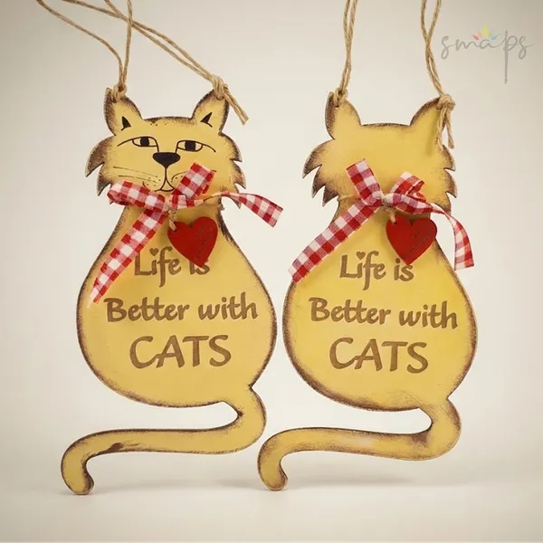 Suvenir ukras u obliku mačke sa natpisom