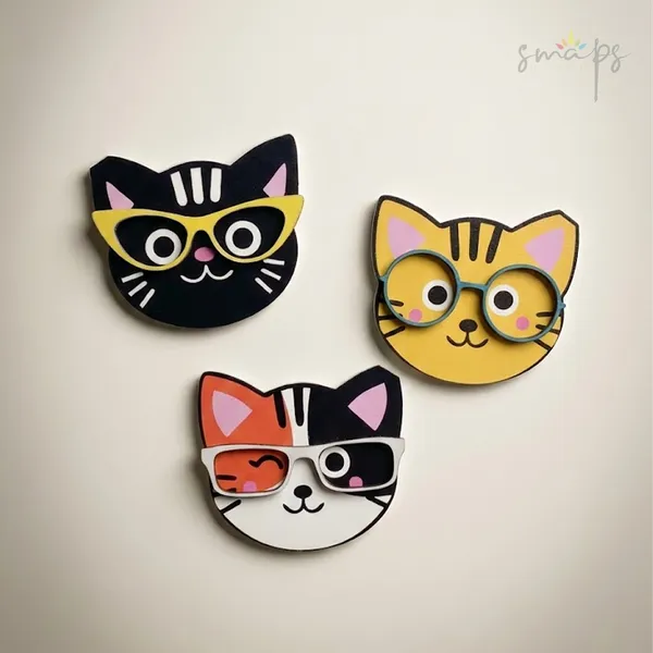 Suvenir magneti od pleksiglasa sa štampanim licem mačke