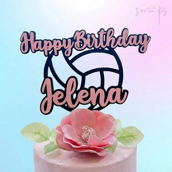 Rodjendanski toper za tortu sa motivom lopte za rukomet