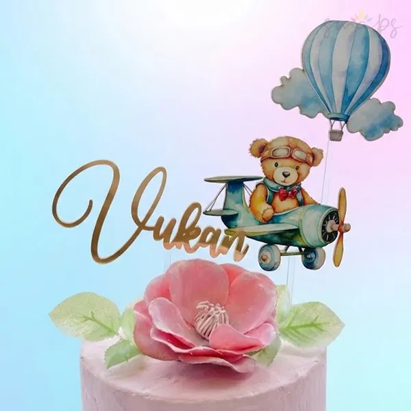 Rodjendanski toper za tortu sa pilotskim i djecijim motivom